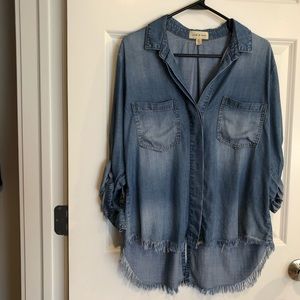 Anthropologie chambray buttondown